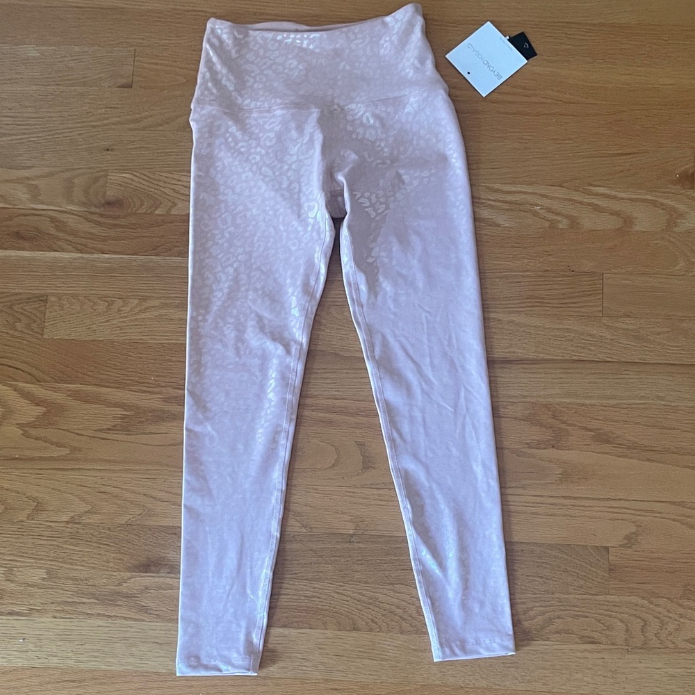 Beyond Yoga Light Pink Patterned Womens Leggings